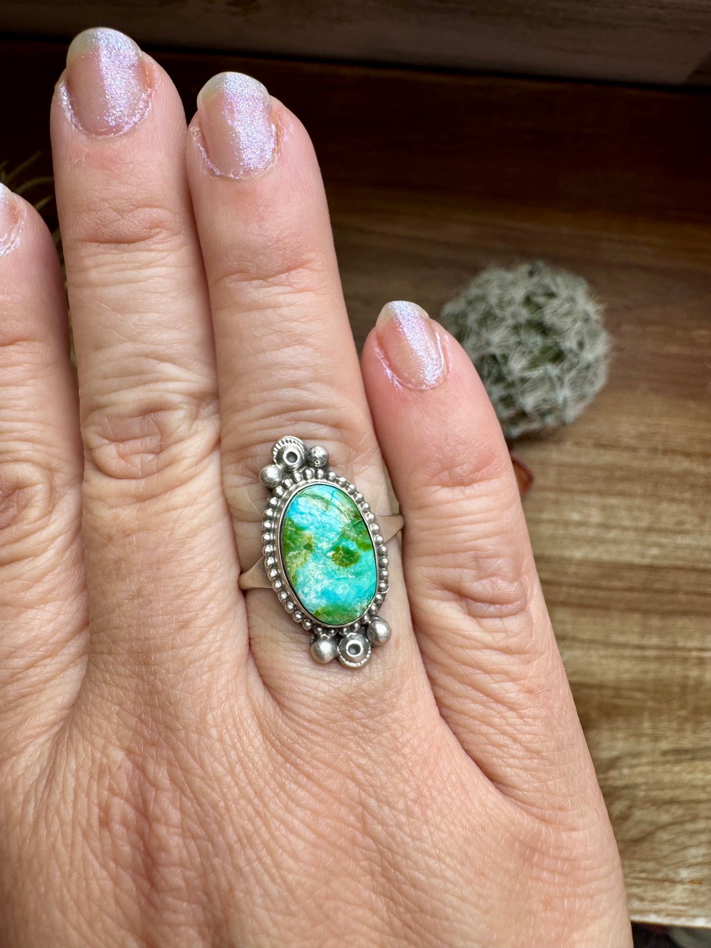 Ring - size 9 - Royston Turquoise & Sterling Silver