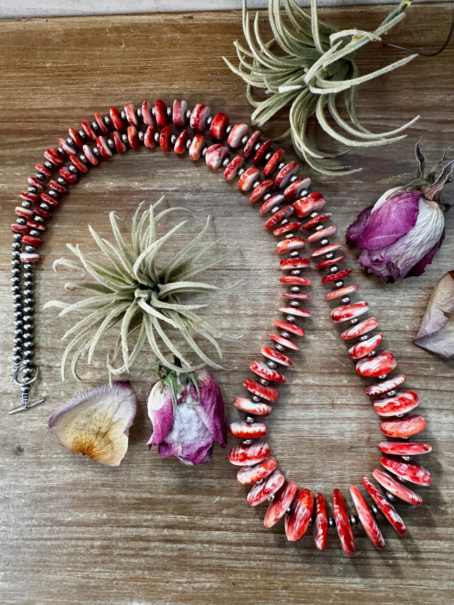 NFR Collection Necklace – 5mm Sterling Silver Pearls with Graduated Spiny Oyster - 37"