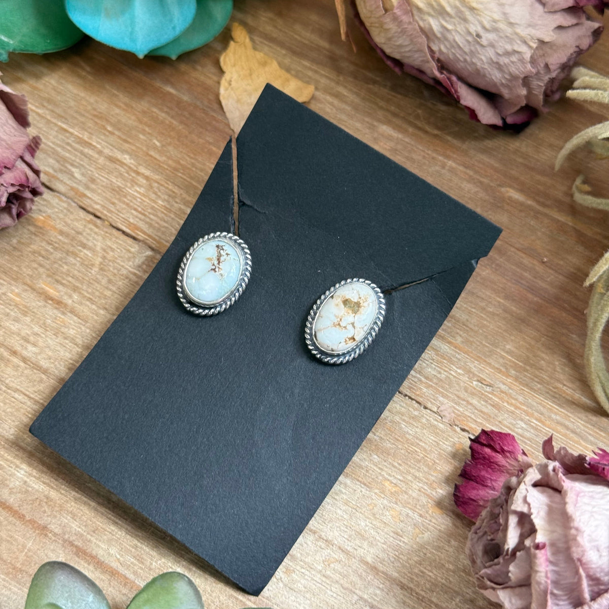 SS Dry Creek Turquoise Stud Earrings by Jason Ogg