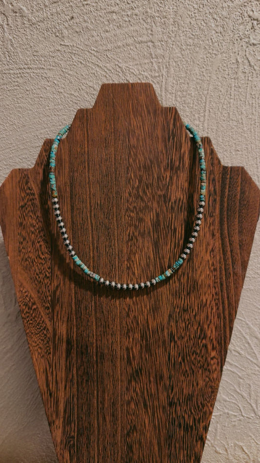 14” 5MM with turquoise heishi