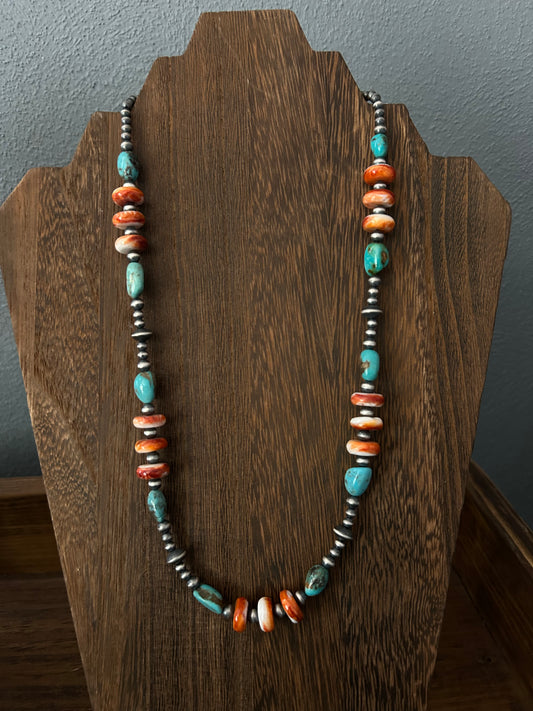 20” 4MM/5MM with orange spiny and turquoise