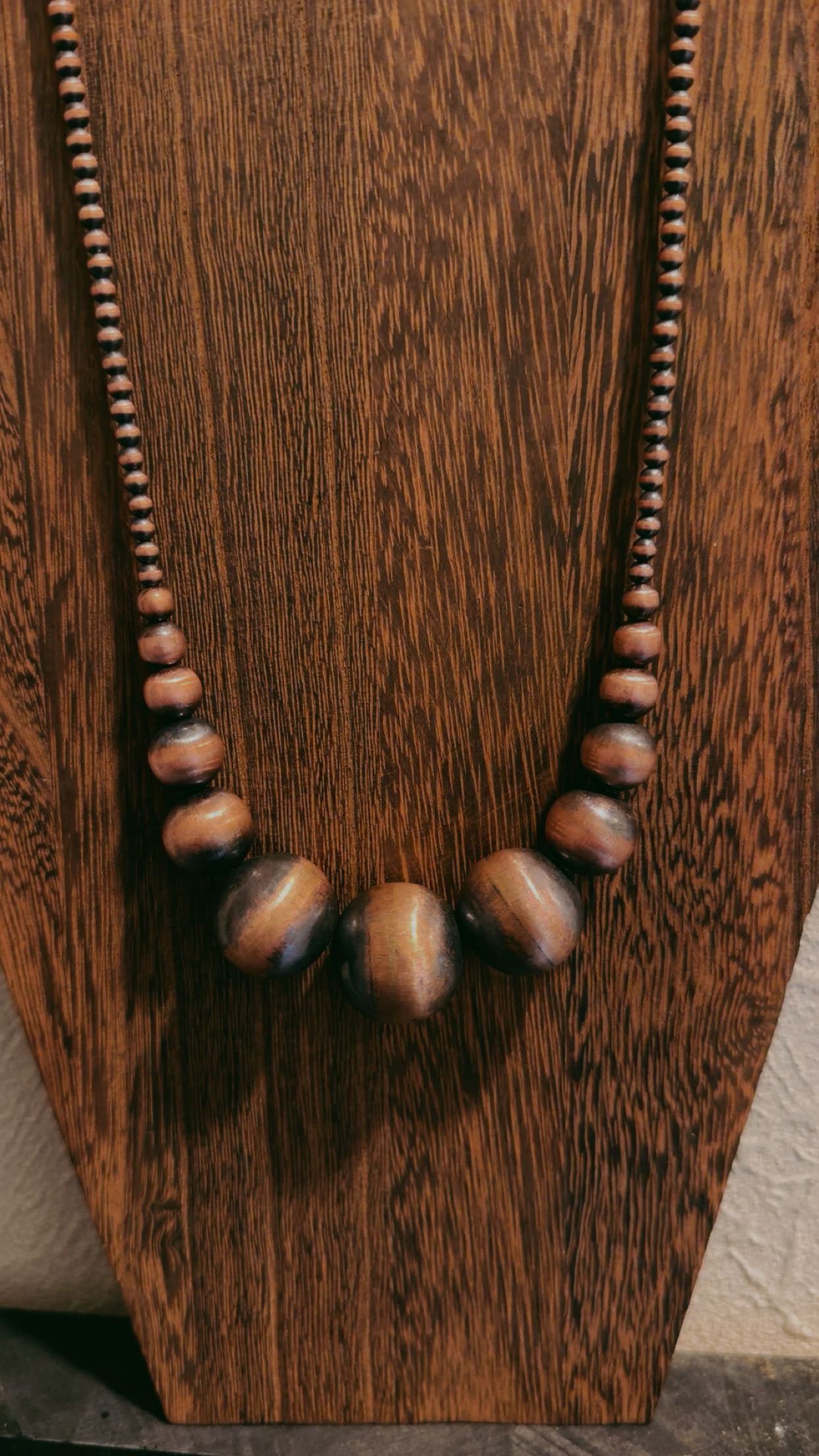 20” 4-24MM graduated copper pearls