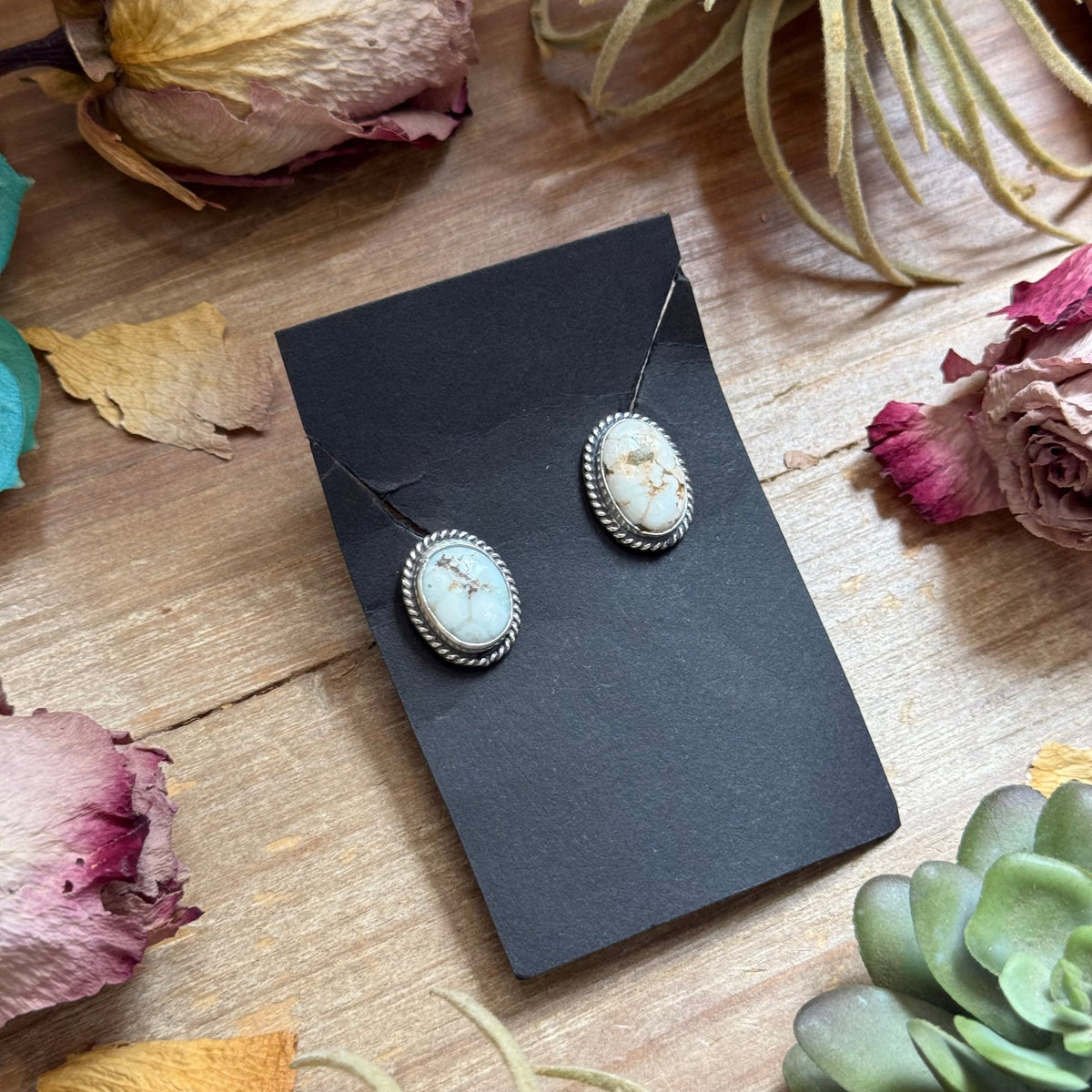 SS Dry Creek Turquoise Stud Earrings by Jason Ogg