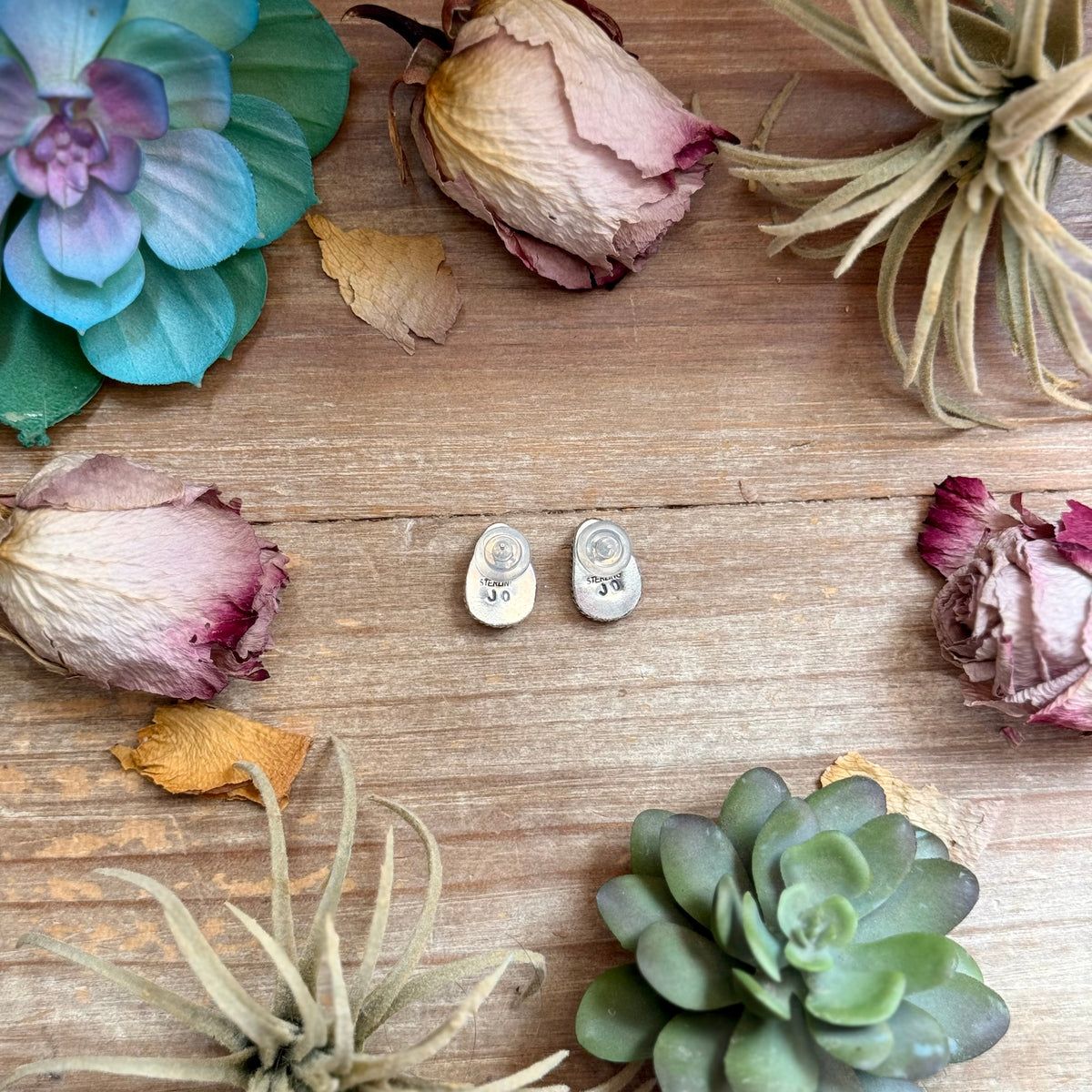 SS Sonoran Gold Turquoise Stud Earrings by Jason Ogg