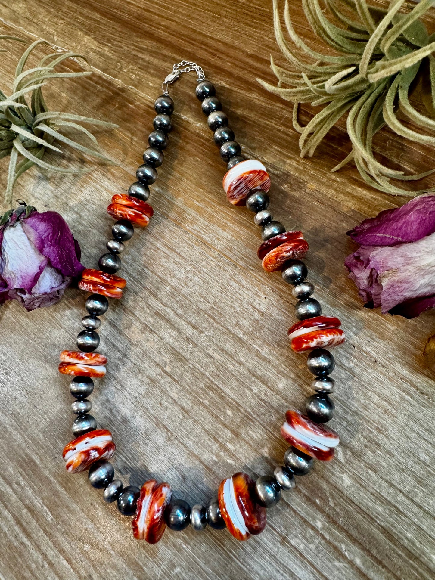 NFR Collection Necklace – 10MM with 20MM Red Spiny Oyster – 19"