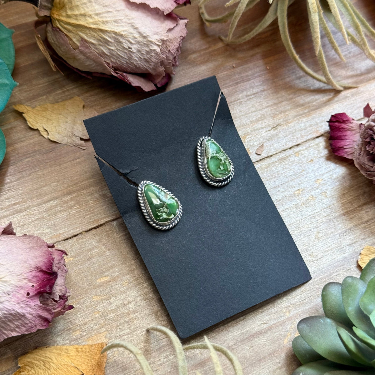 SS Sonoran Gold Turquoise Stud Earrings by Jason Ogg
