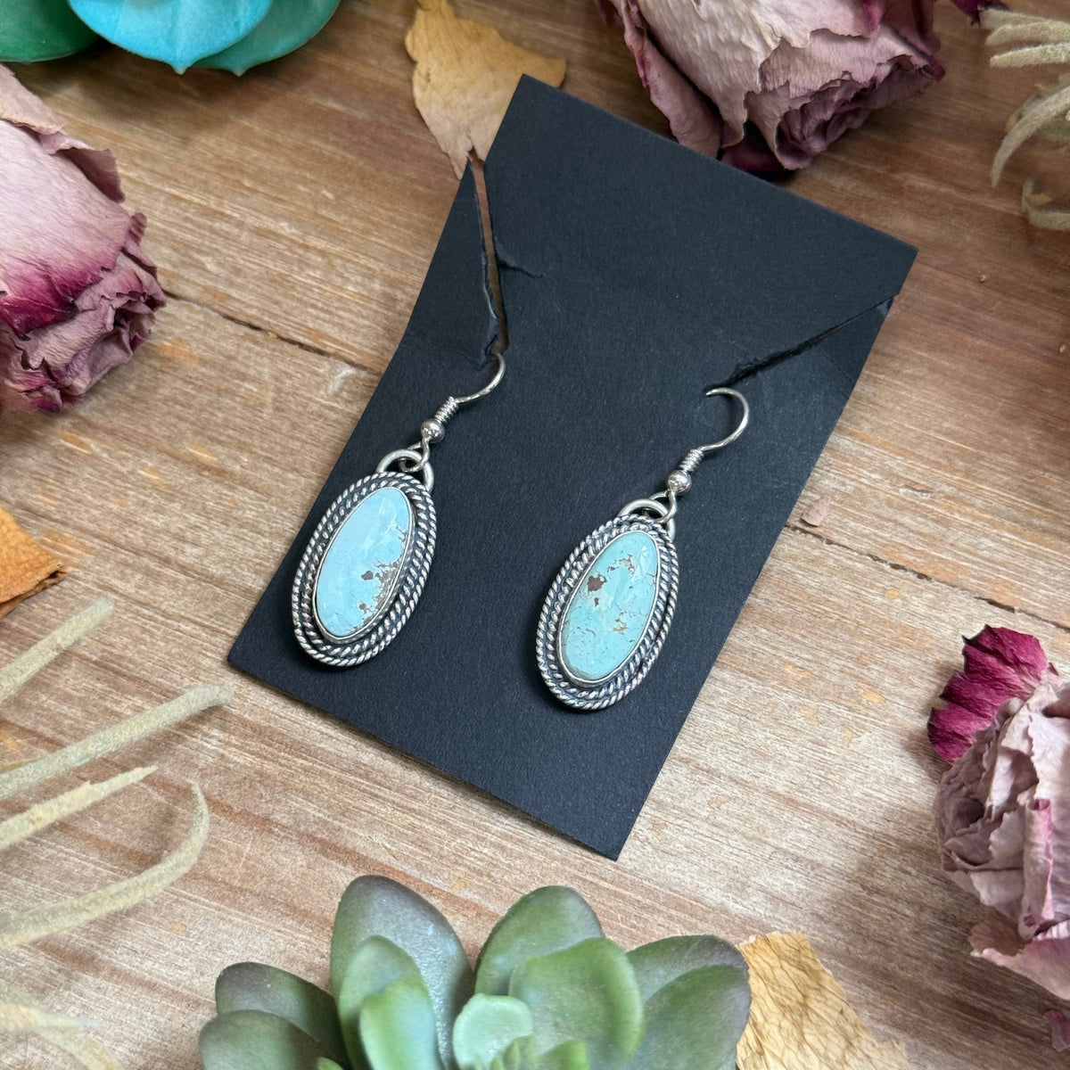 SS Dry Creek Turquoise Dangle Earrings by Shay Pfeiffer