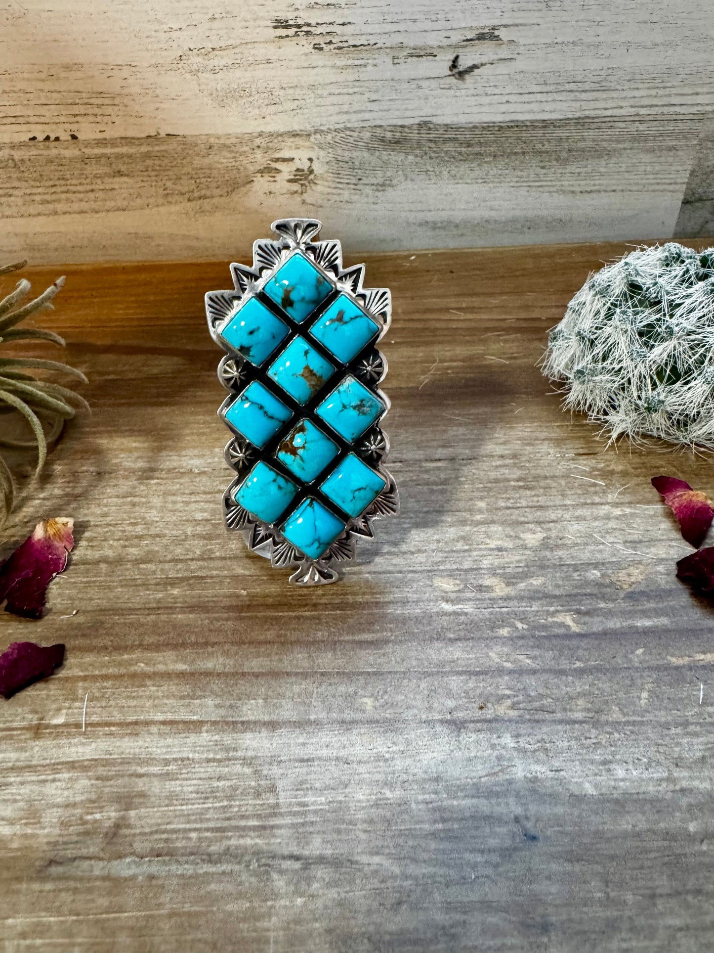 Adjustable Ring - Kingman Turquoise