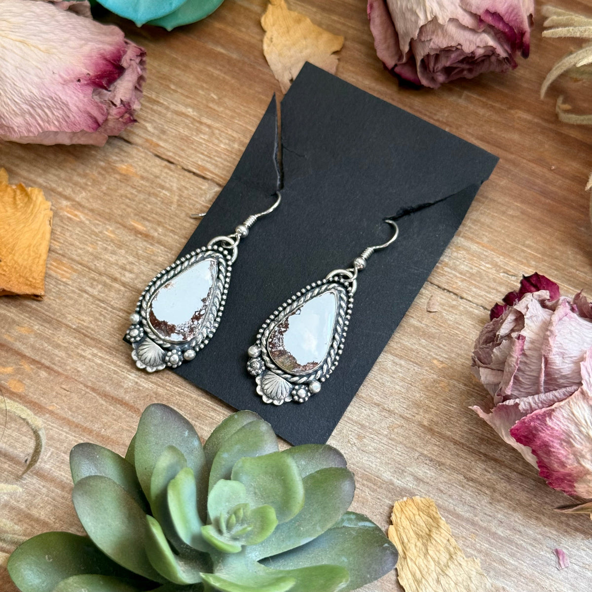 SS Wild Horse Jasper Dangle Earrings by Shay Pfeiffer