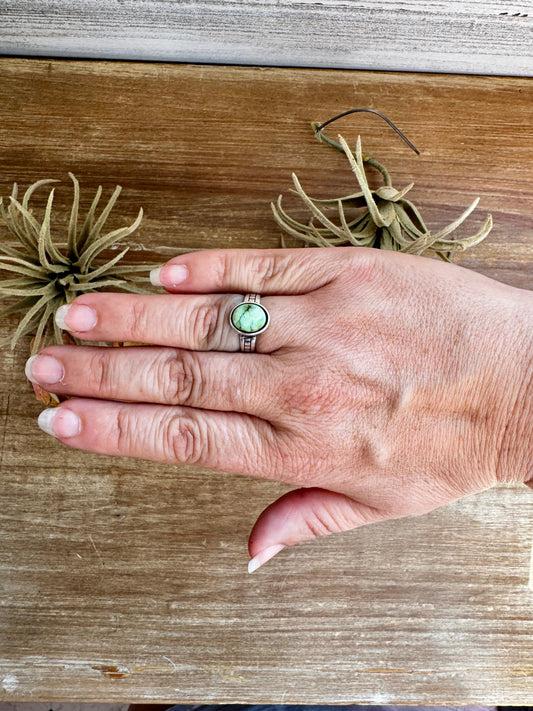 SS Sonoran Gold Turquoise Ring – sz 7
