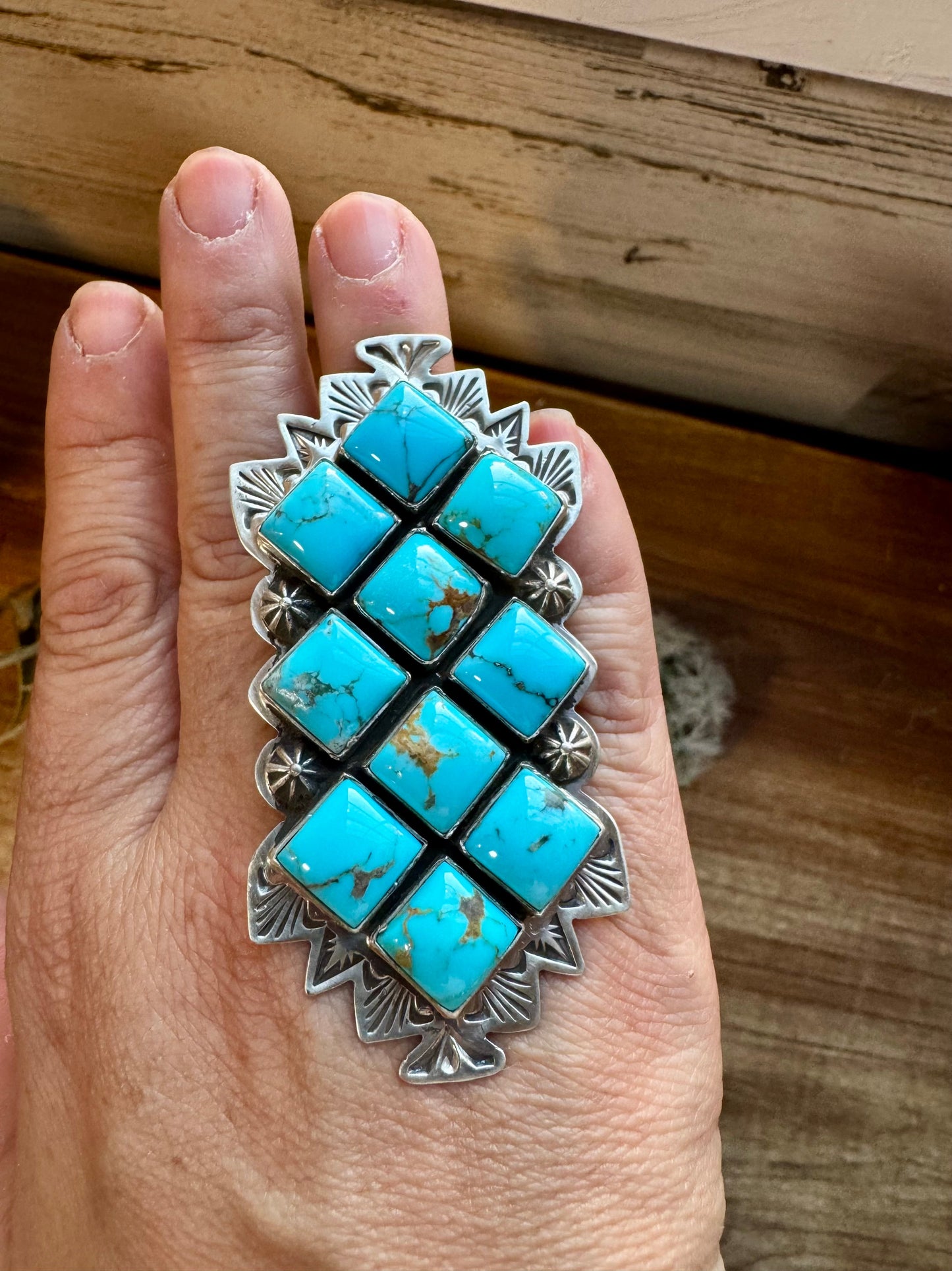 Adjustable Ring - Kingman Turquoise