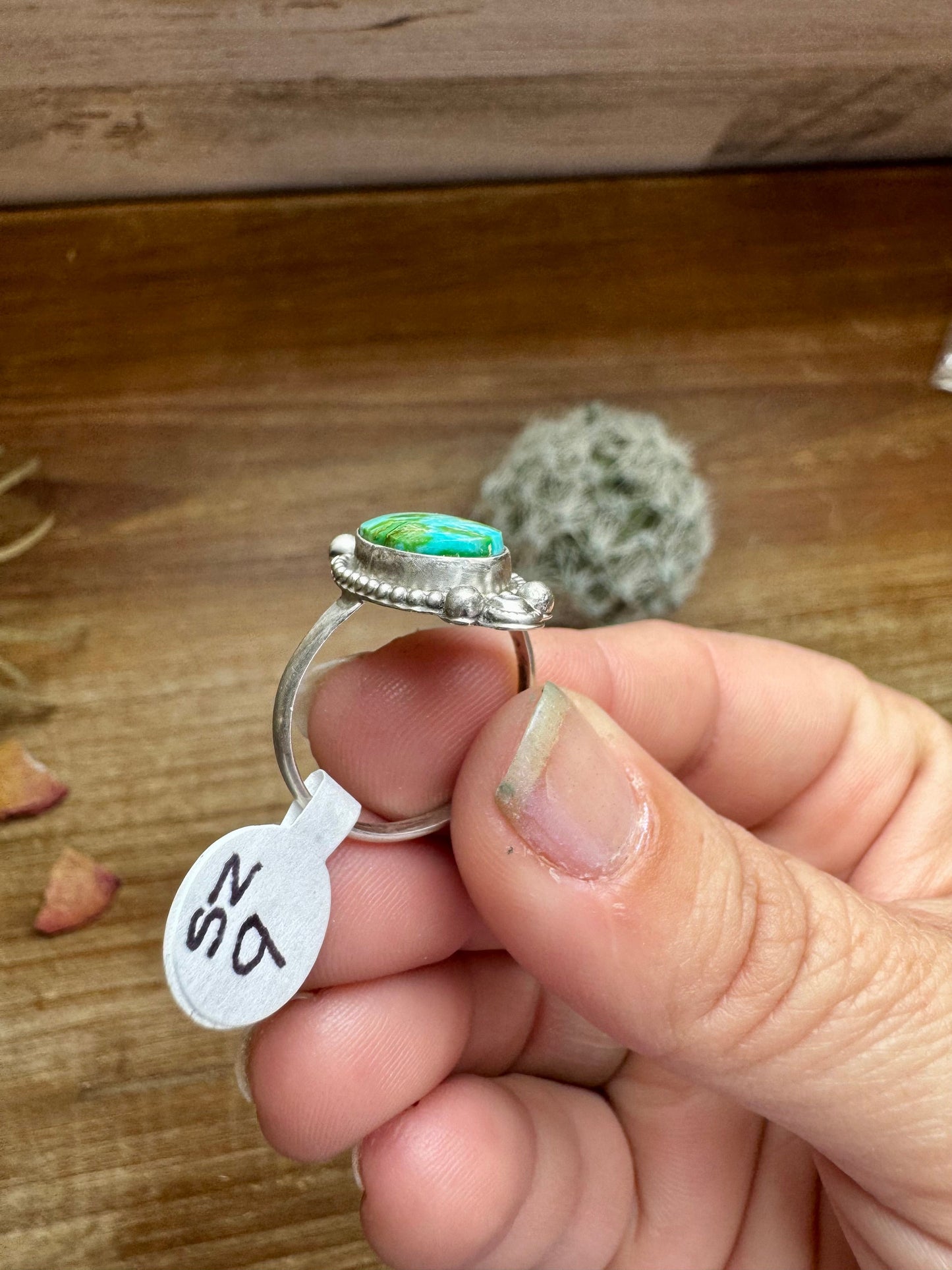 Ring - size 9 - Royston Turquoise & Sterling Silver