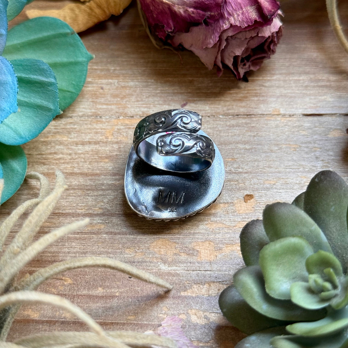 Turquoise Free Form Adjustable Ring