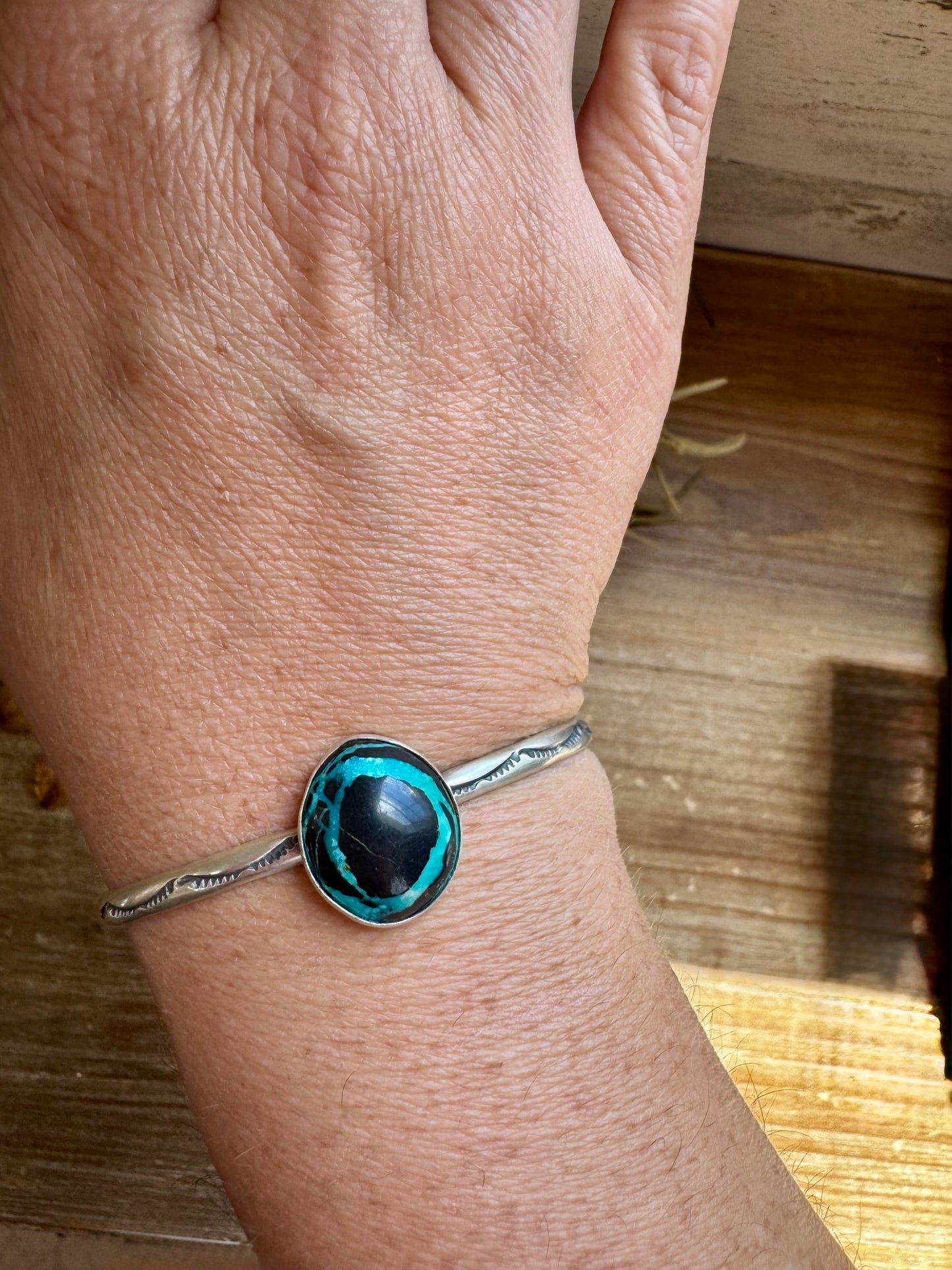 Blue Moon Turquoise Cuff – Sterling Silver