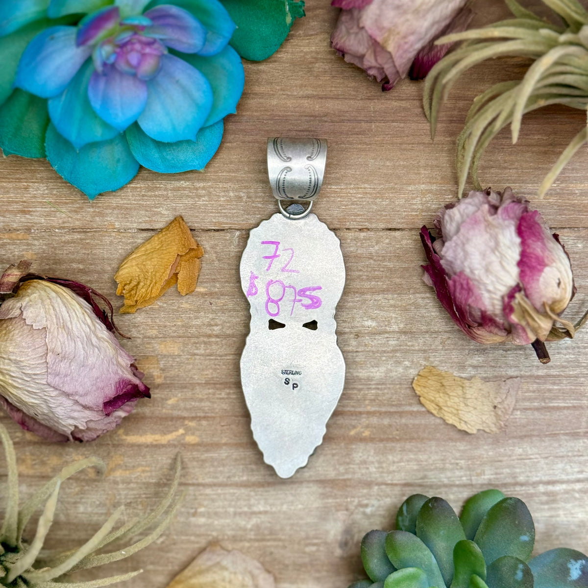 SS Mine #8 Turquoise & Buffalo Nickel Pendant by Shay Pfeiffer