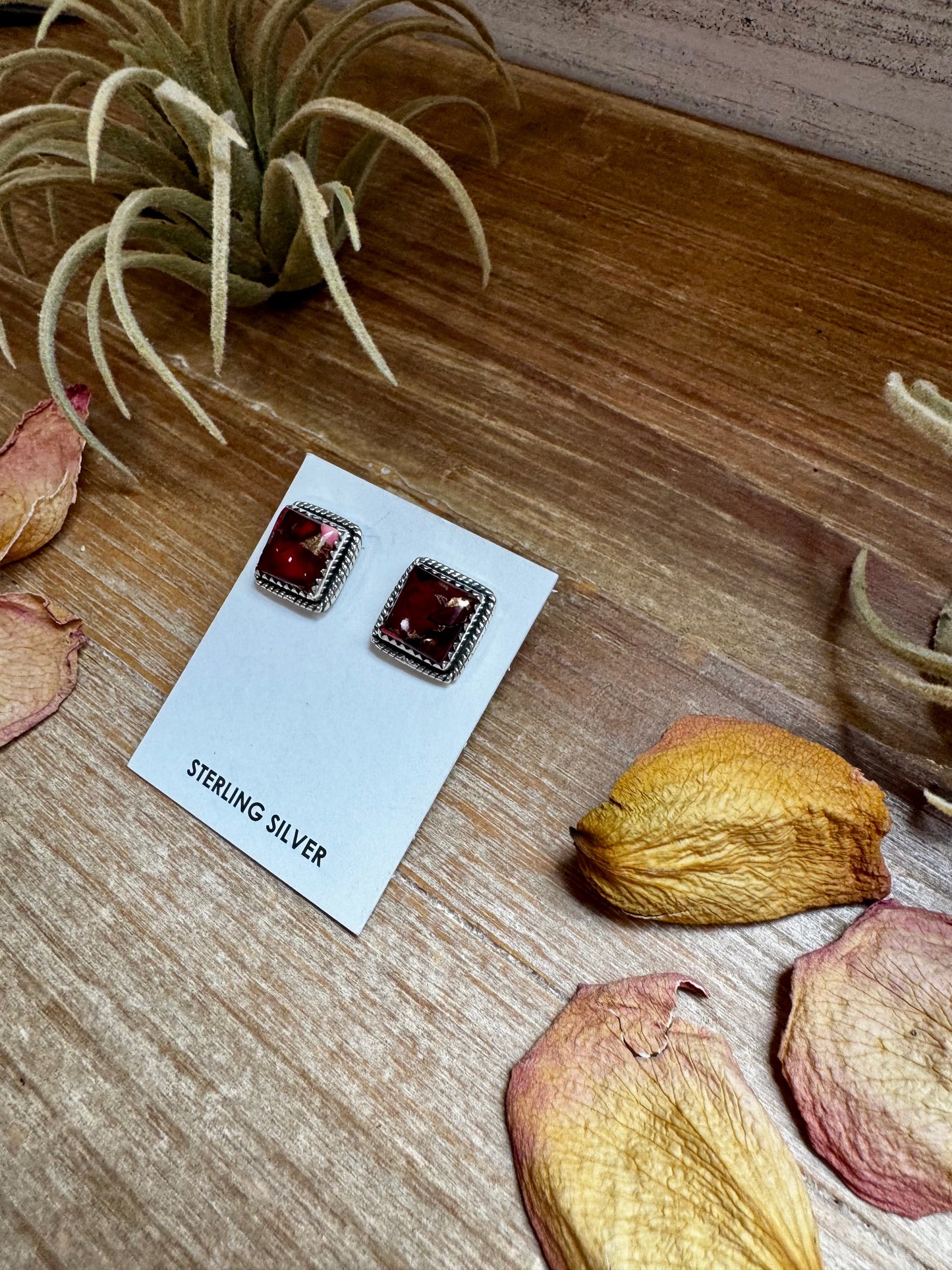 Dahlia Rose Stud Earrings – Sterling Silver