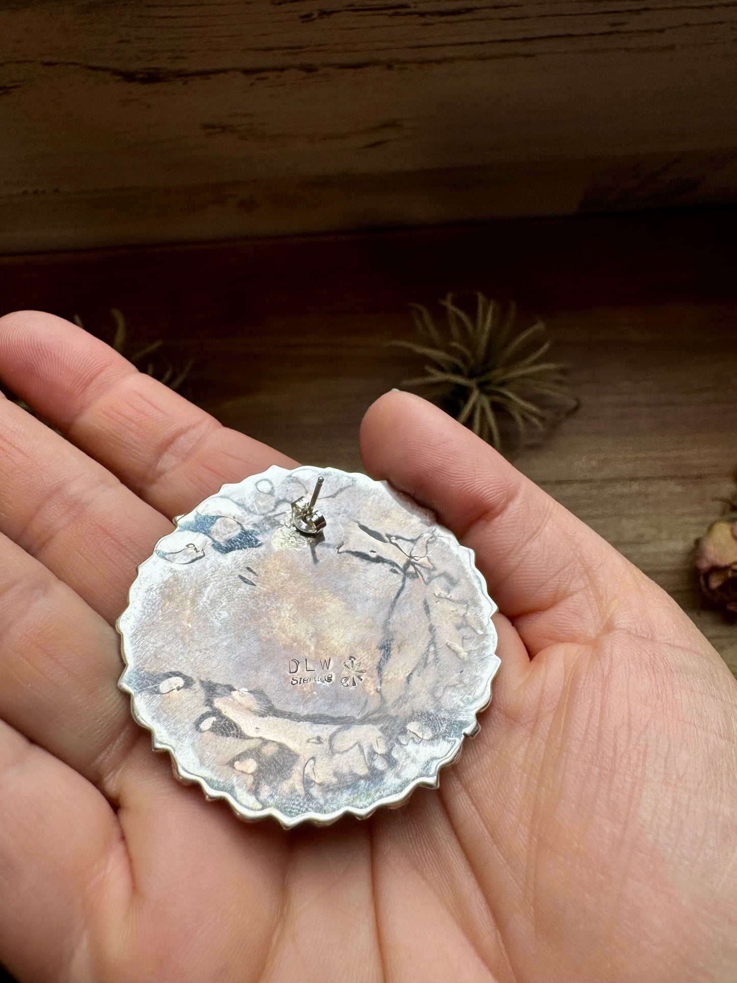 Giant Cluster Earrings – Pink Dahlia Color & Sterling Silver