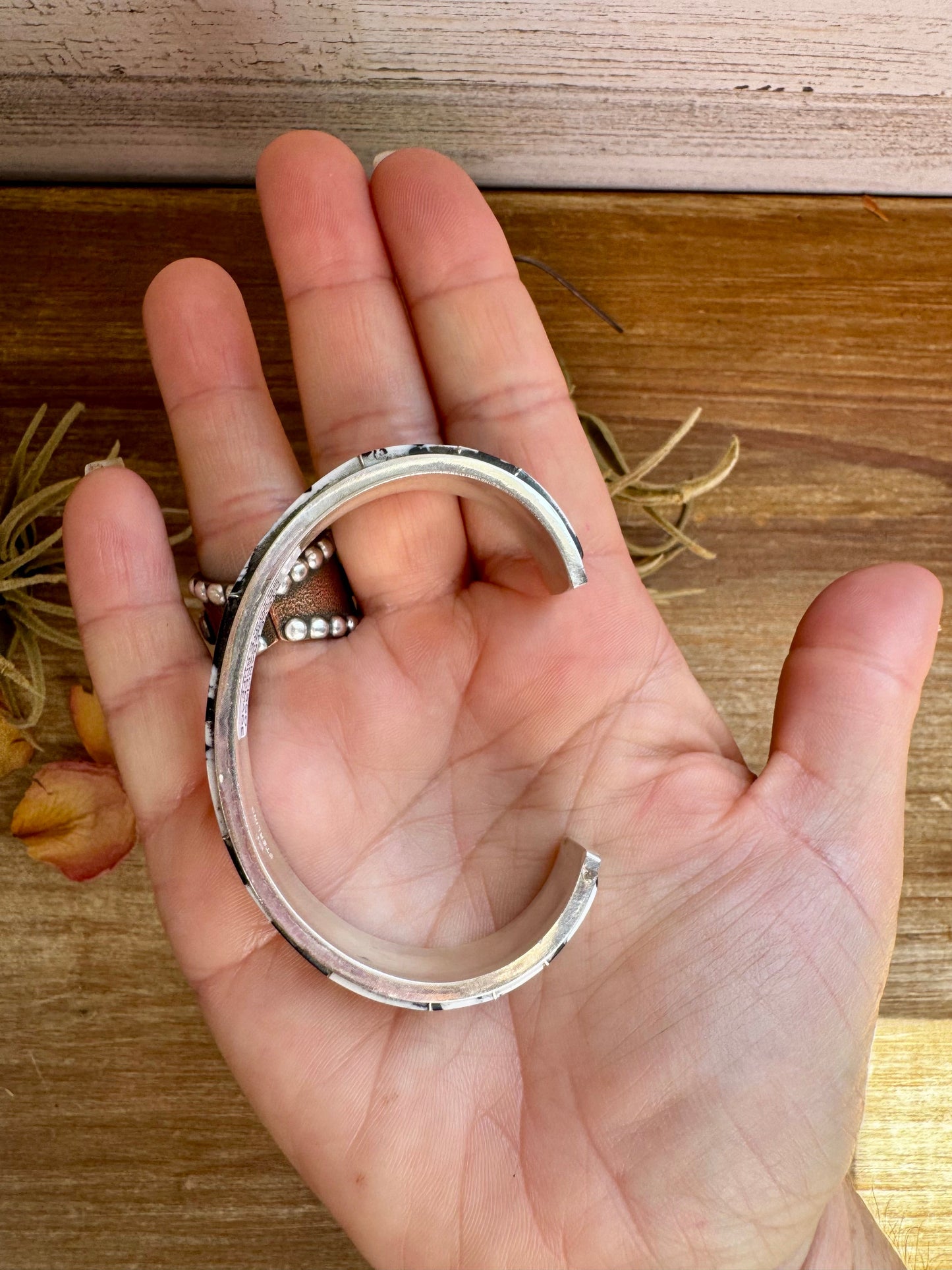 White Buffalo Cuff – Sterling Silver – Stamp by Steve Francisco