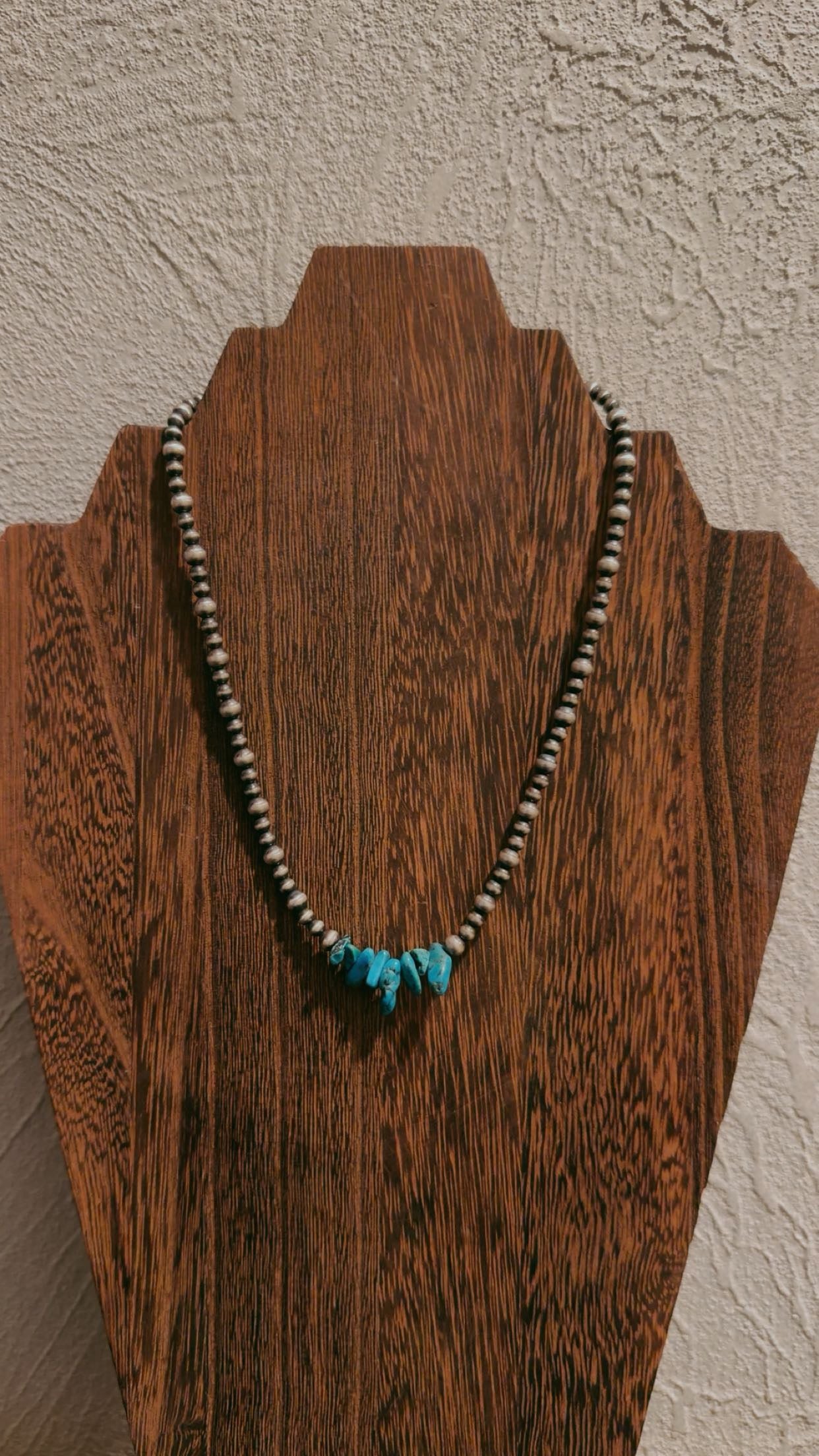 4MM/5MM with turquoise chips (16-18”)
