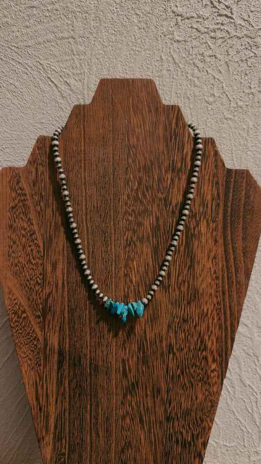 4MM/5MM with turquoise chips (16-18”)