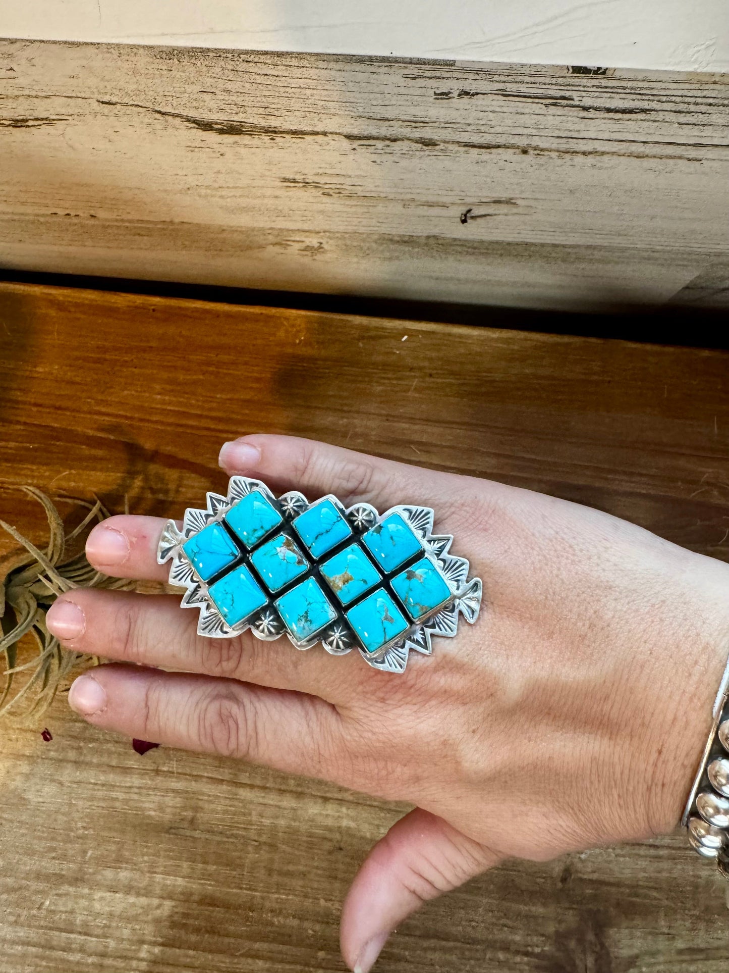 Adjustable Ring - Kingman Turquoise