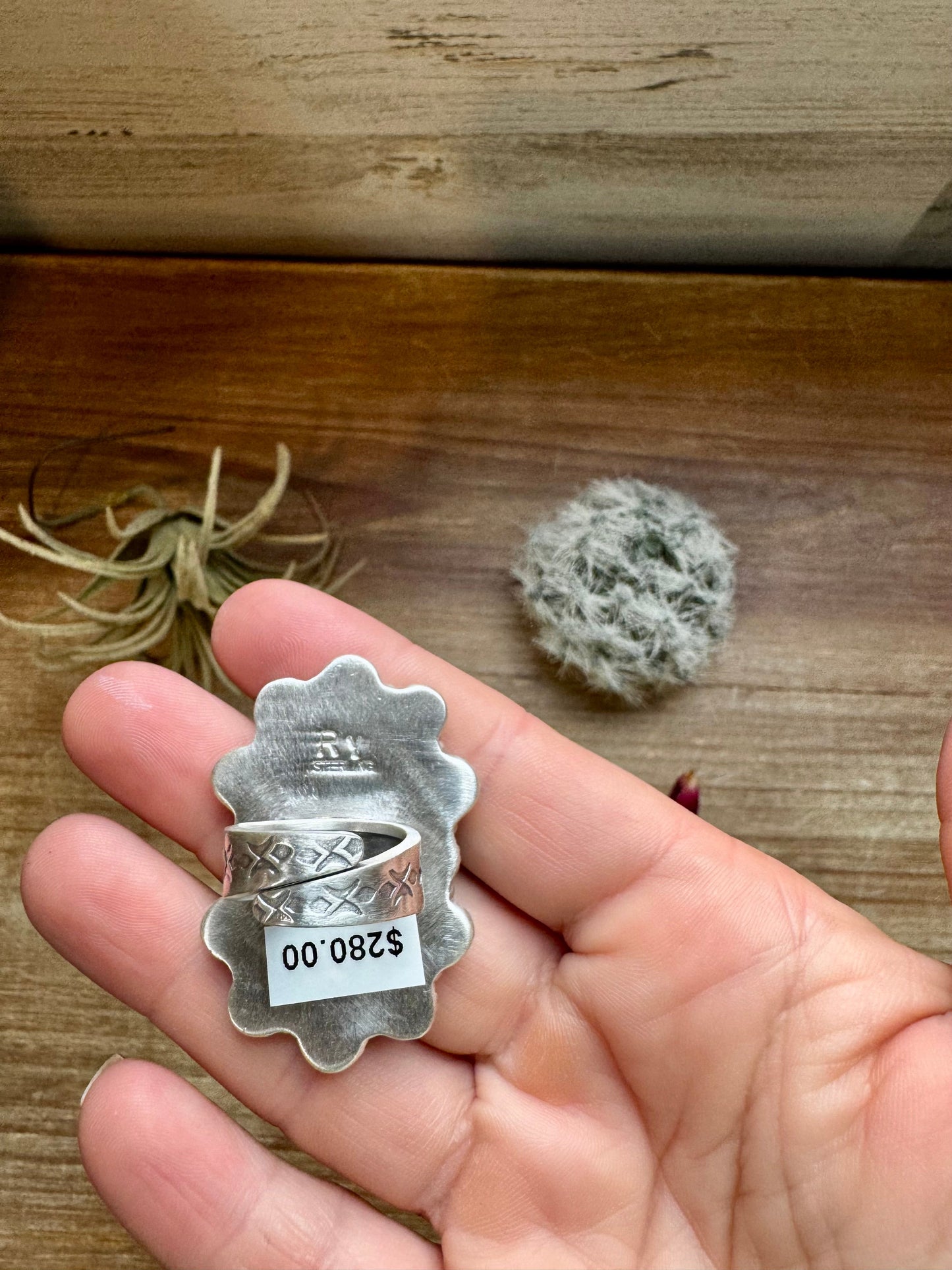 Long Ring- adjustable - Kingman turquoise