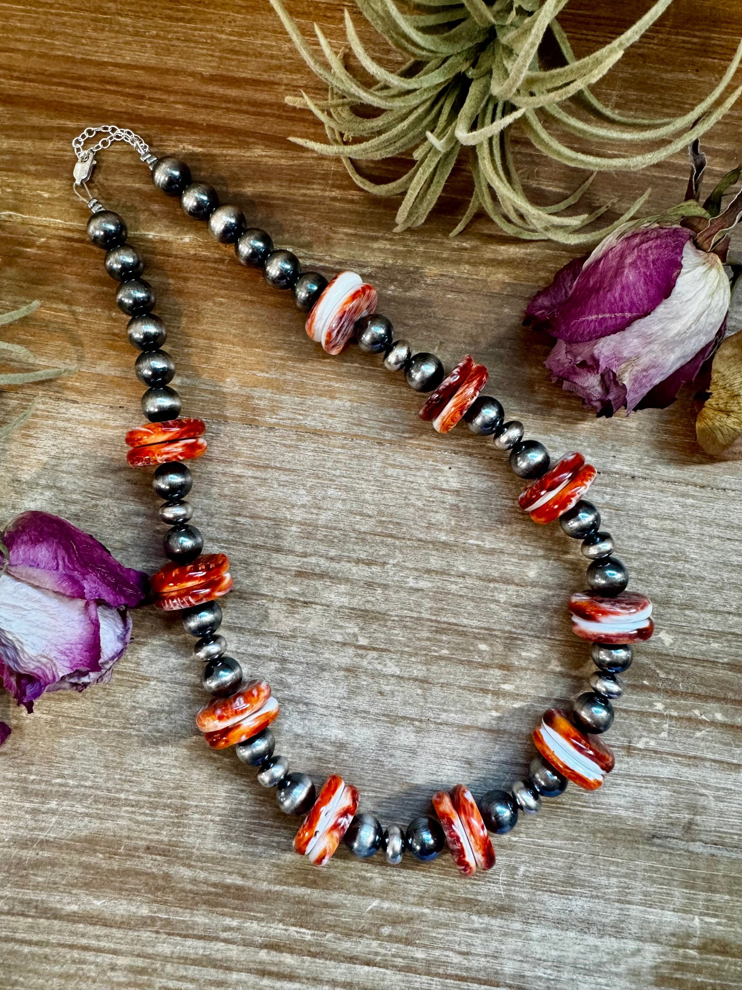 NFR Collection Necklace – 10MM with 20MM Red Spiny Oyster – 19"