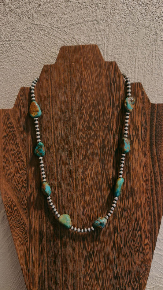 4MM with royston turquoise (16-24”)