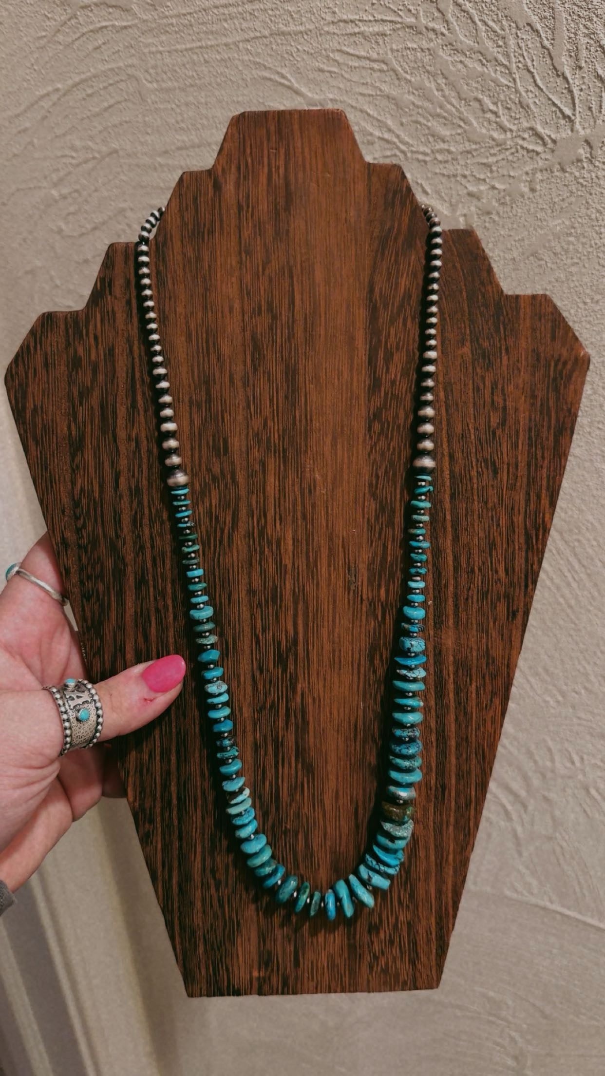 26” 4-8MM with turquoise