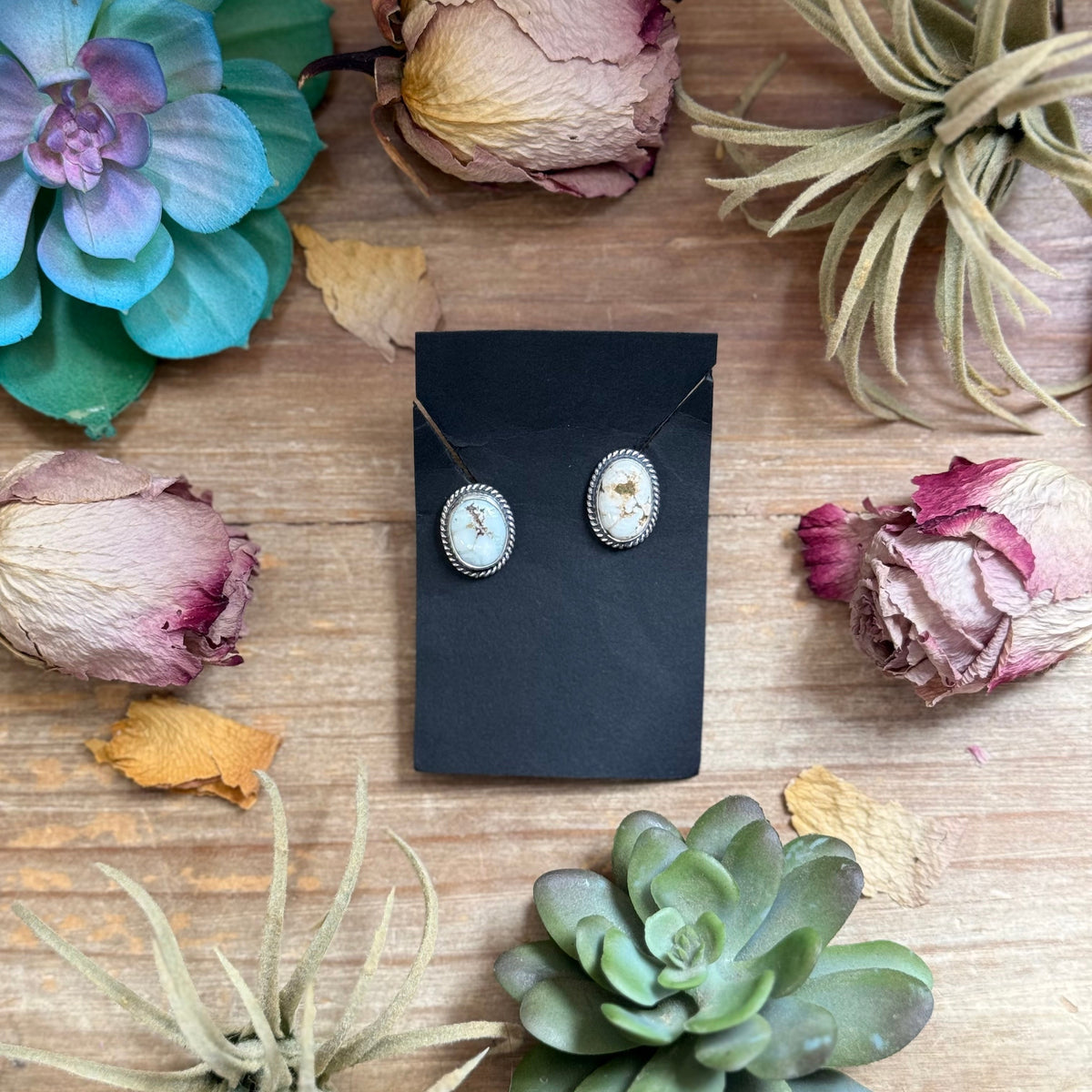 SS Dry Creek Turquoise Stud Earrings by Jason Ogg