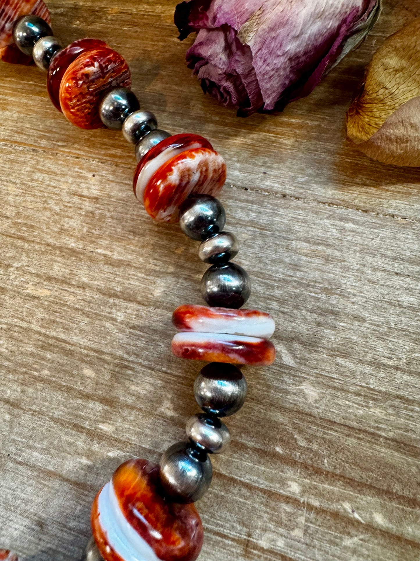 NFR Collection Necklace – 10MM with 20MM Red Spiny Oyster – 19"