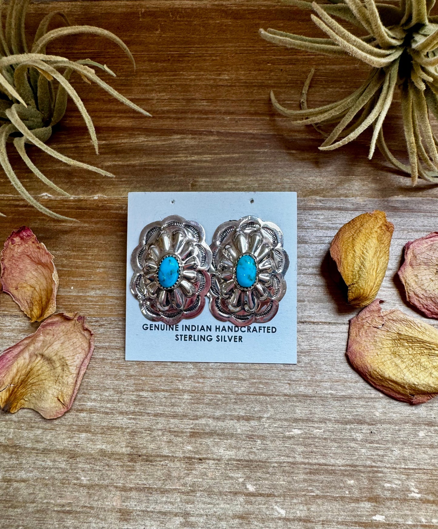 Rectangle Concho Earrings – Kingman Turquoise
