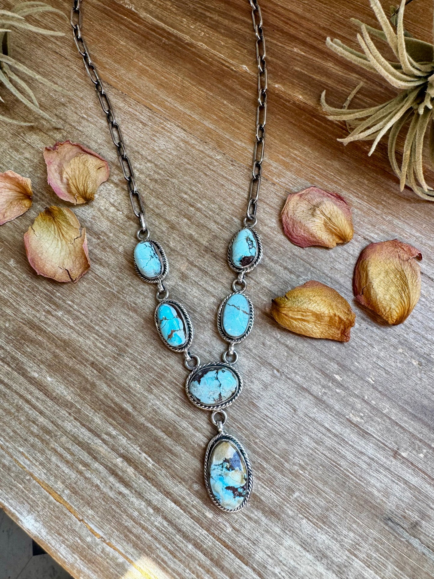 Golden Hills Turquoise Lariat - 22"