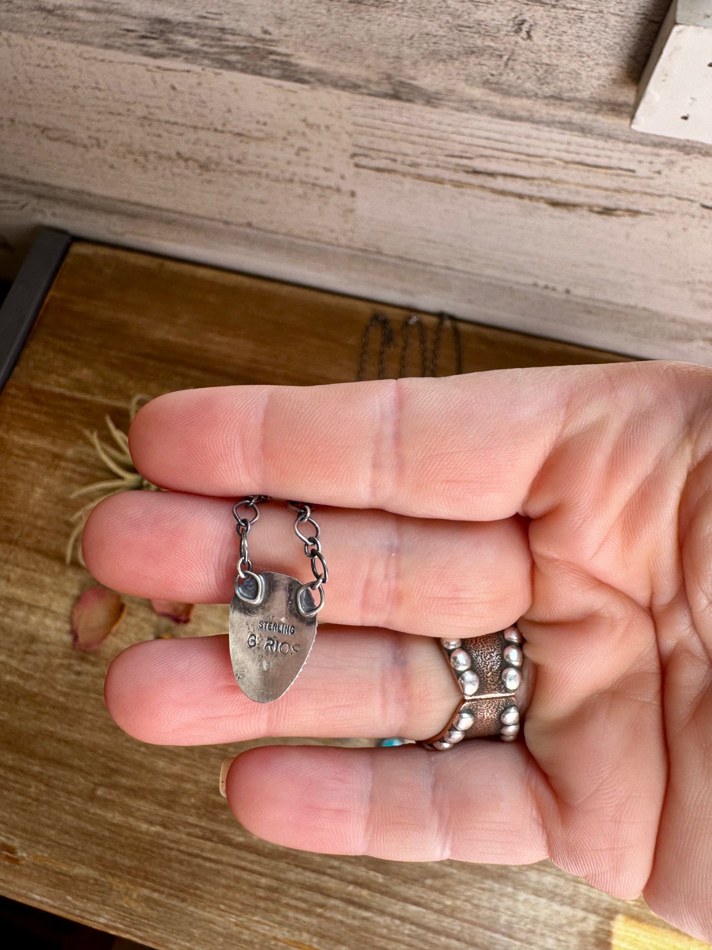 18" SS Chain with Turquoise