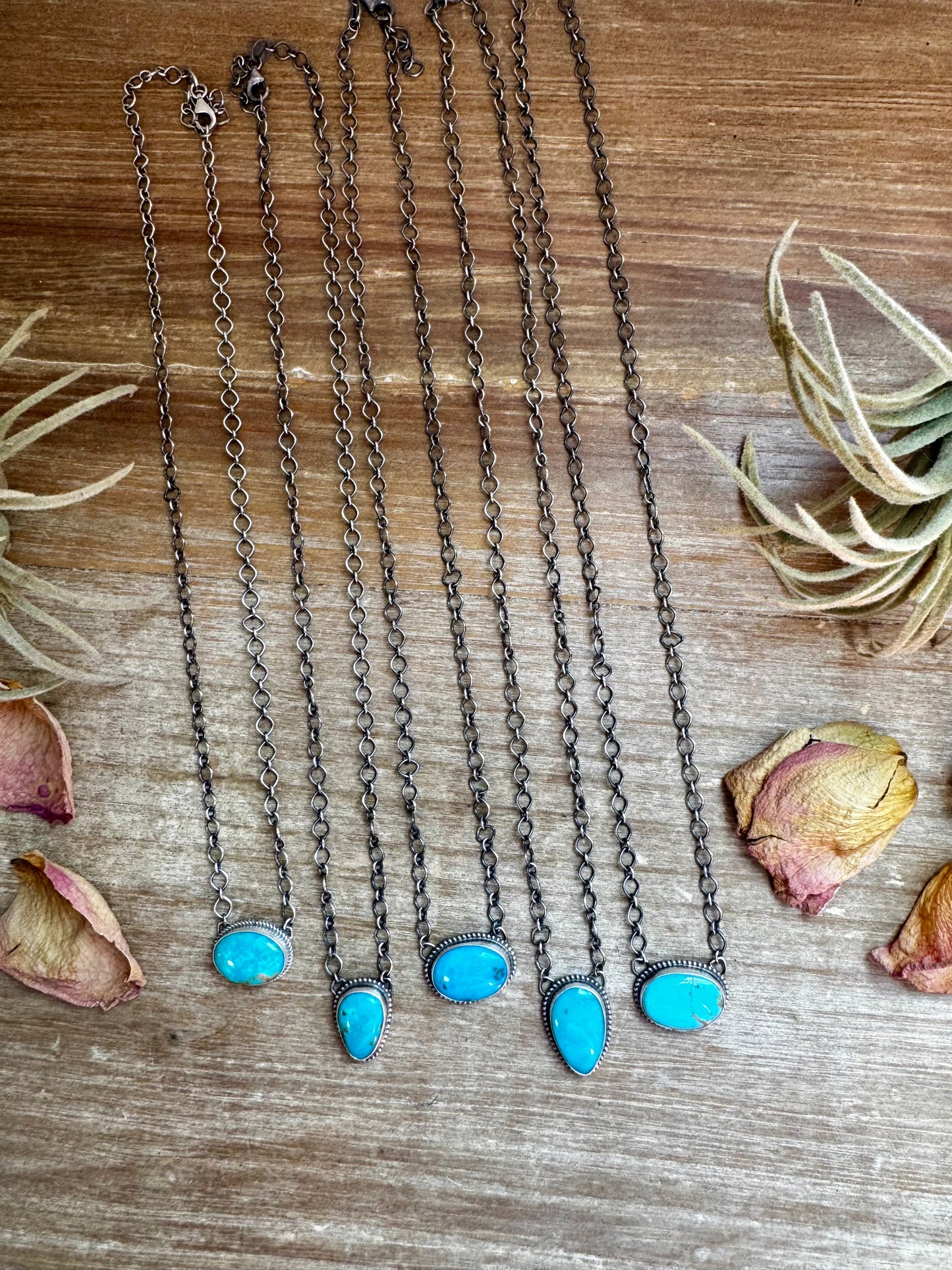 18" SS Chain with Turquoise