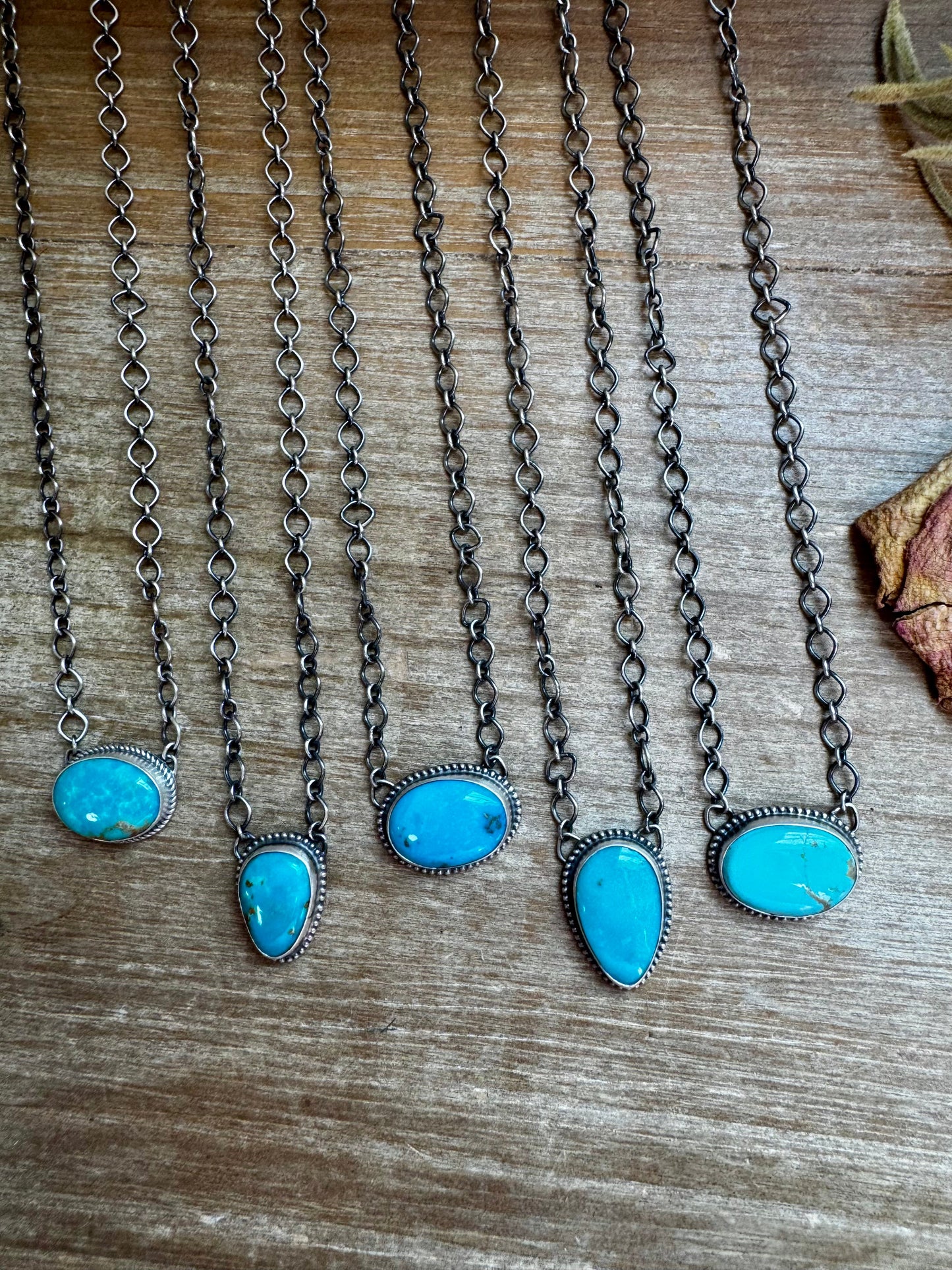 18" SS Chain with Turquoise