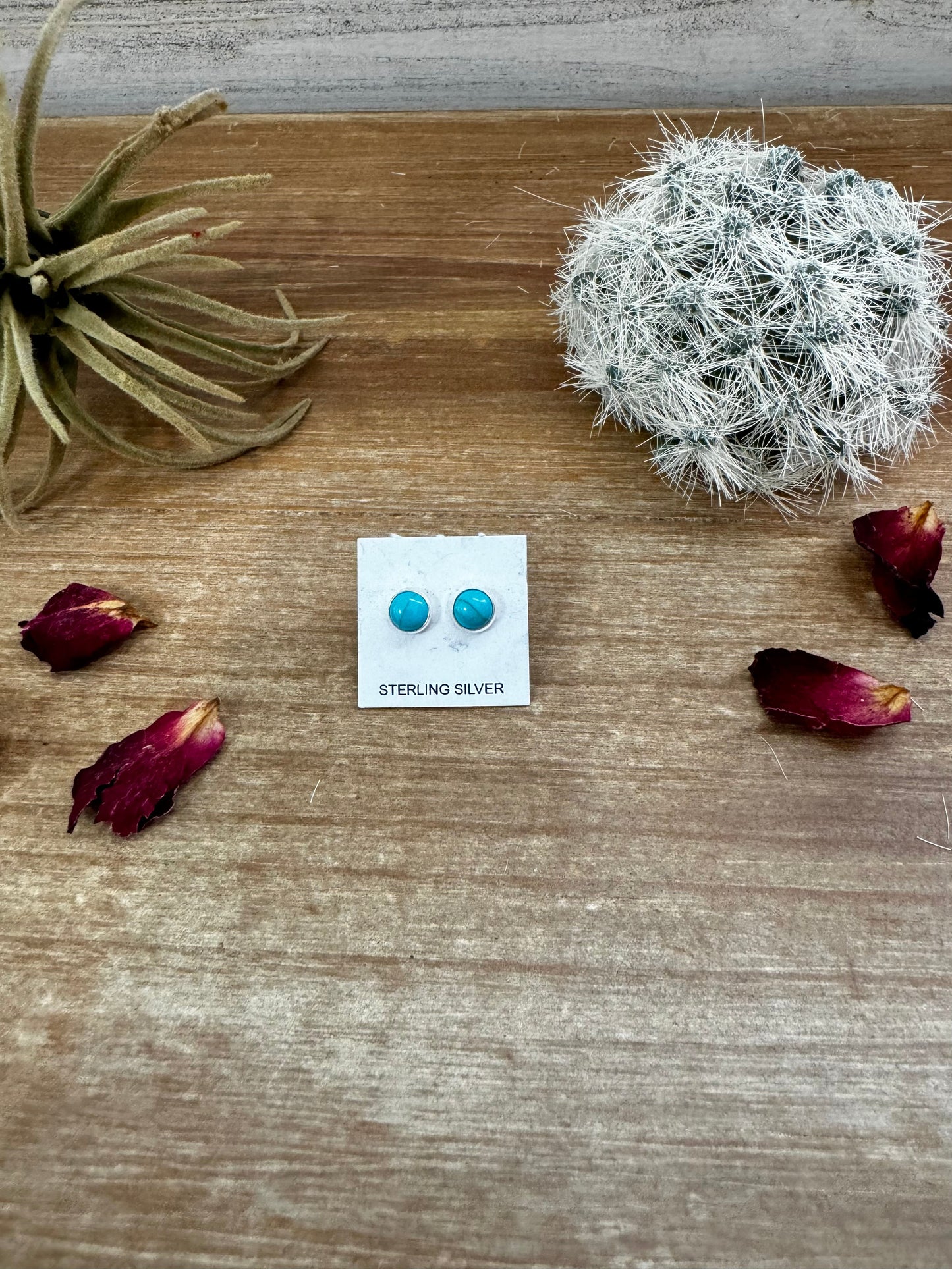 Mini turquoise stud earrings