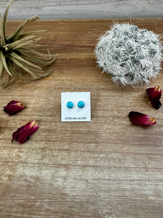 Mini turquoise stud earrings
