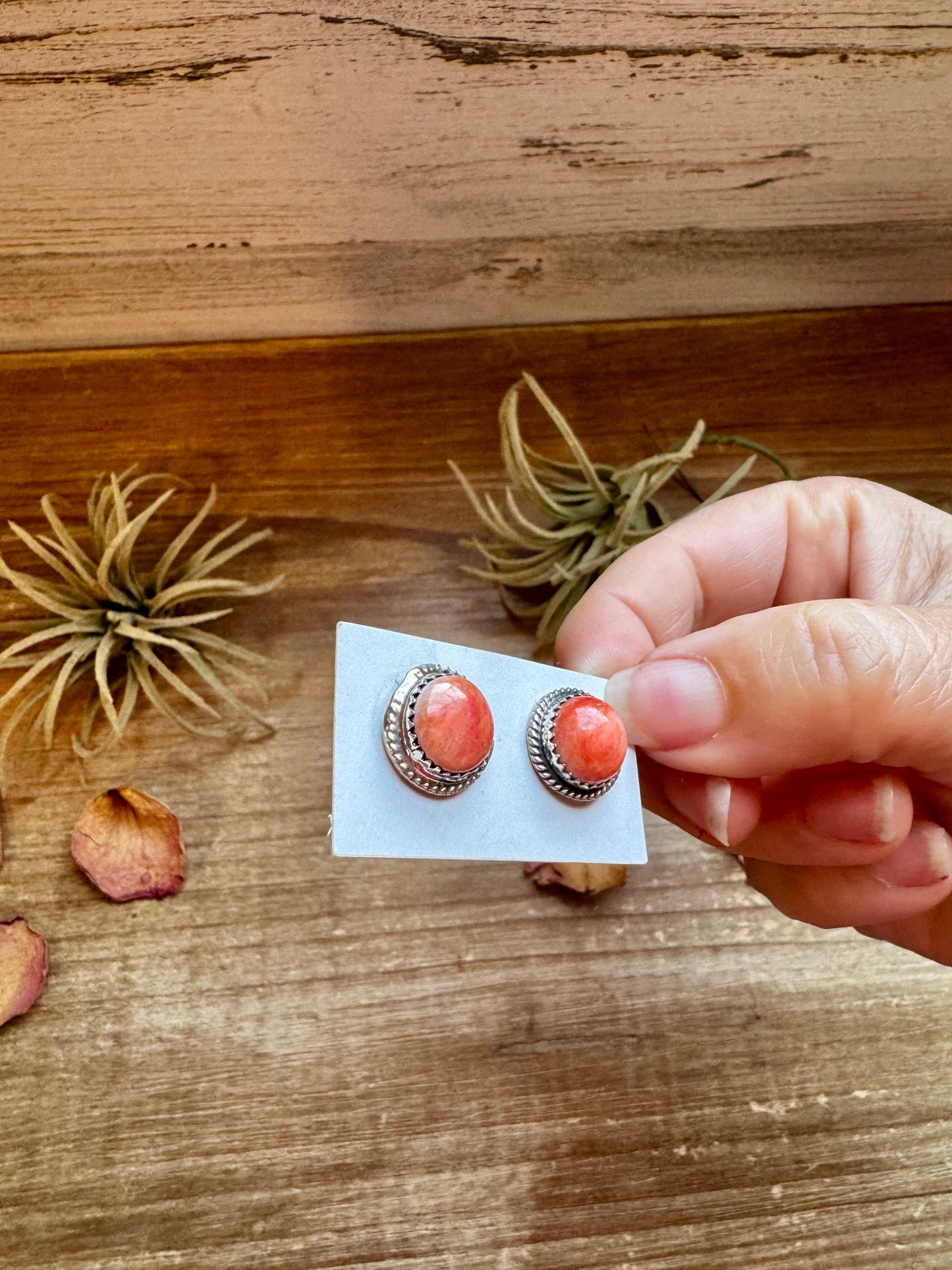 Spiny Oyster Stud Earrings – Sterling Silver
