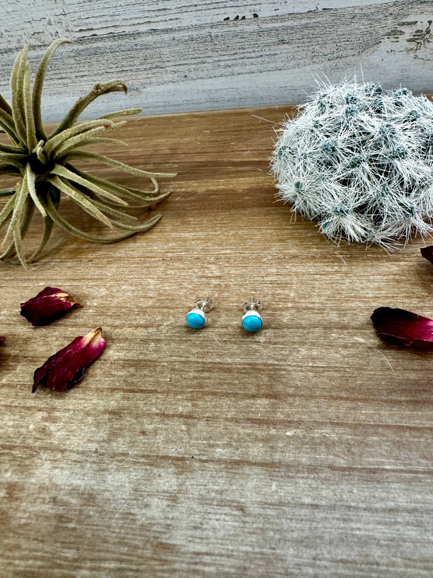 Mini turquoise stud earrings