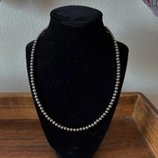 5MM Sterling Silver Pearls - 14" to 32"