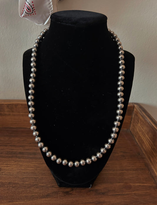 8MM Sterling Silver Pearls - 14" to 32"