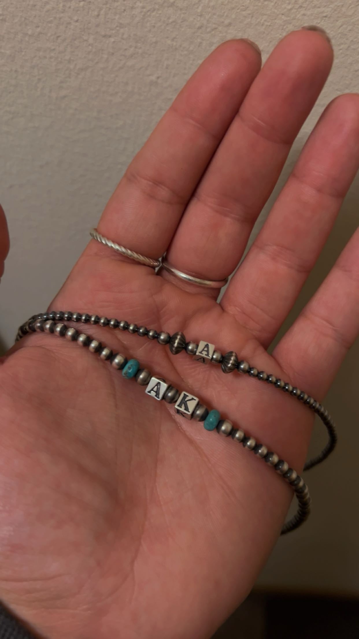 Initial pearls - 3MM/4MM with saucers