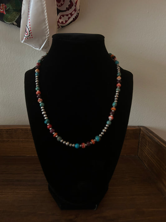4MM/5MM Spiny mix with turquoise (14-32”)