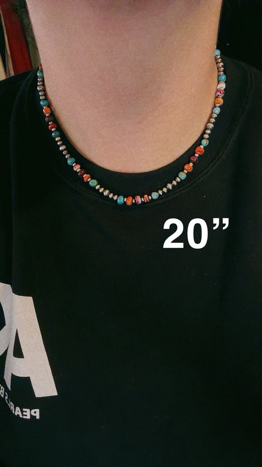 BEST SELLER!! Spiny/turquoise mix 4MM/5MM (14-36")