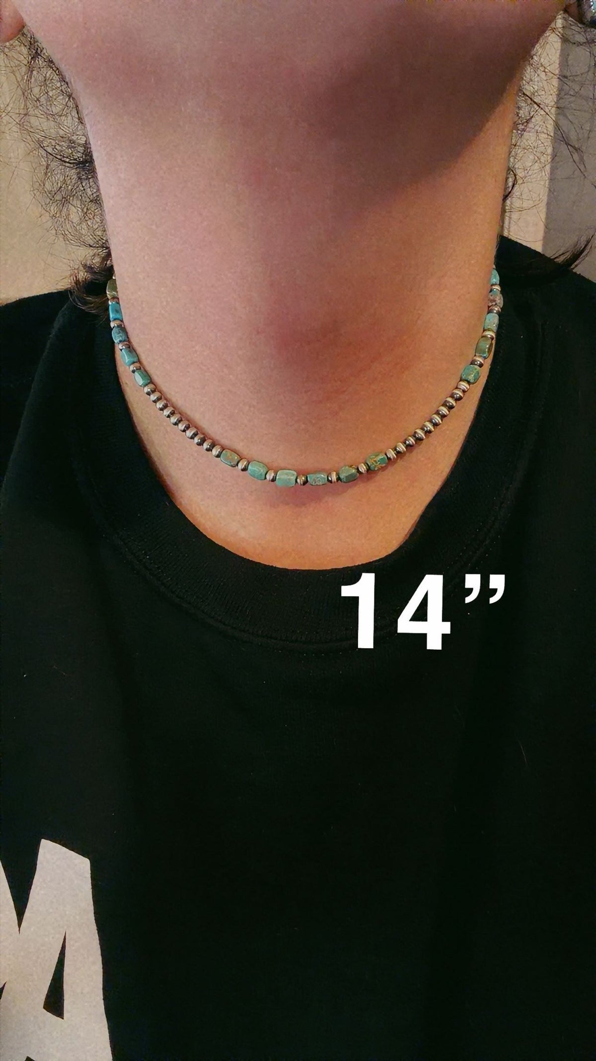 4MM with turquoise squares (16-20")