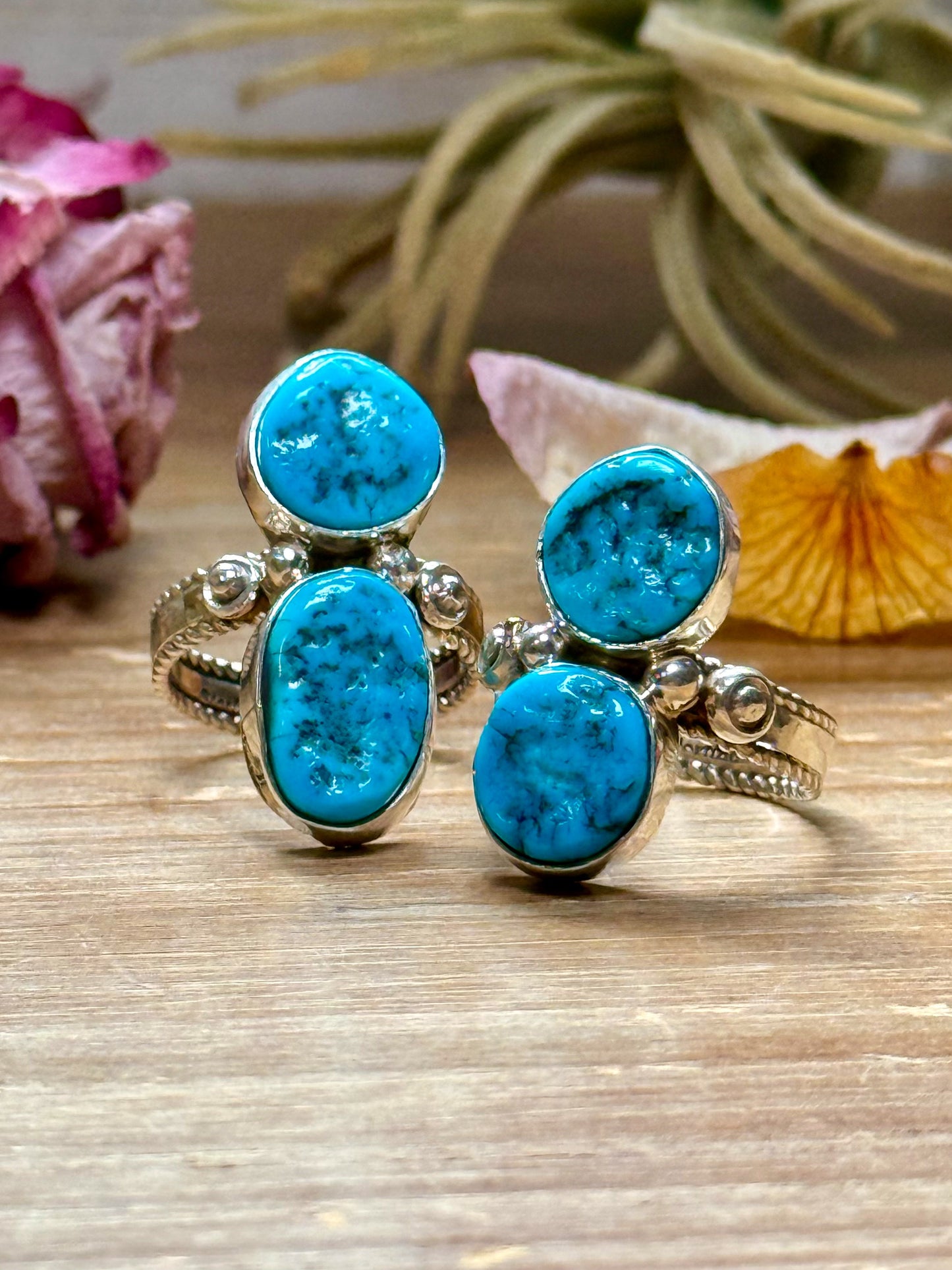Kingman Turquoise Sterling Silver Ring - 2 sizes available