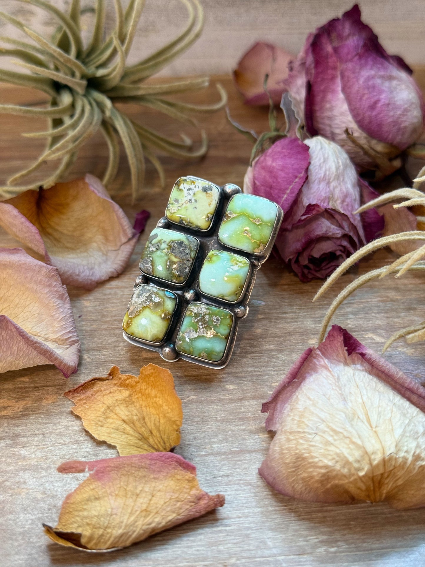 Palomino Turquoise Sterling Silver Adjustable Ring – Native made