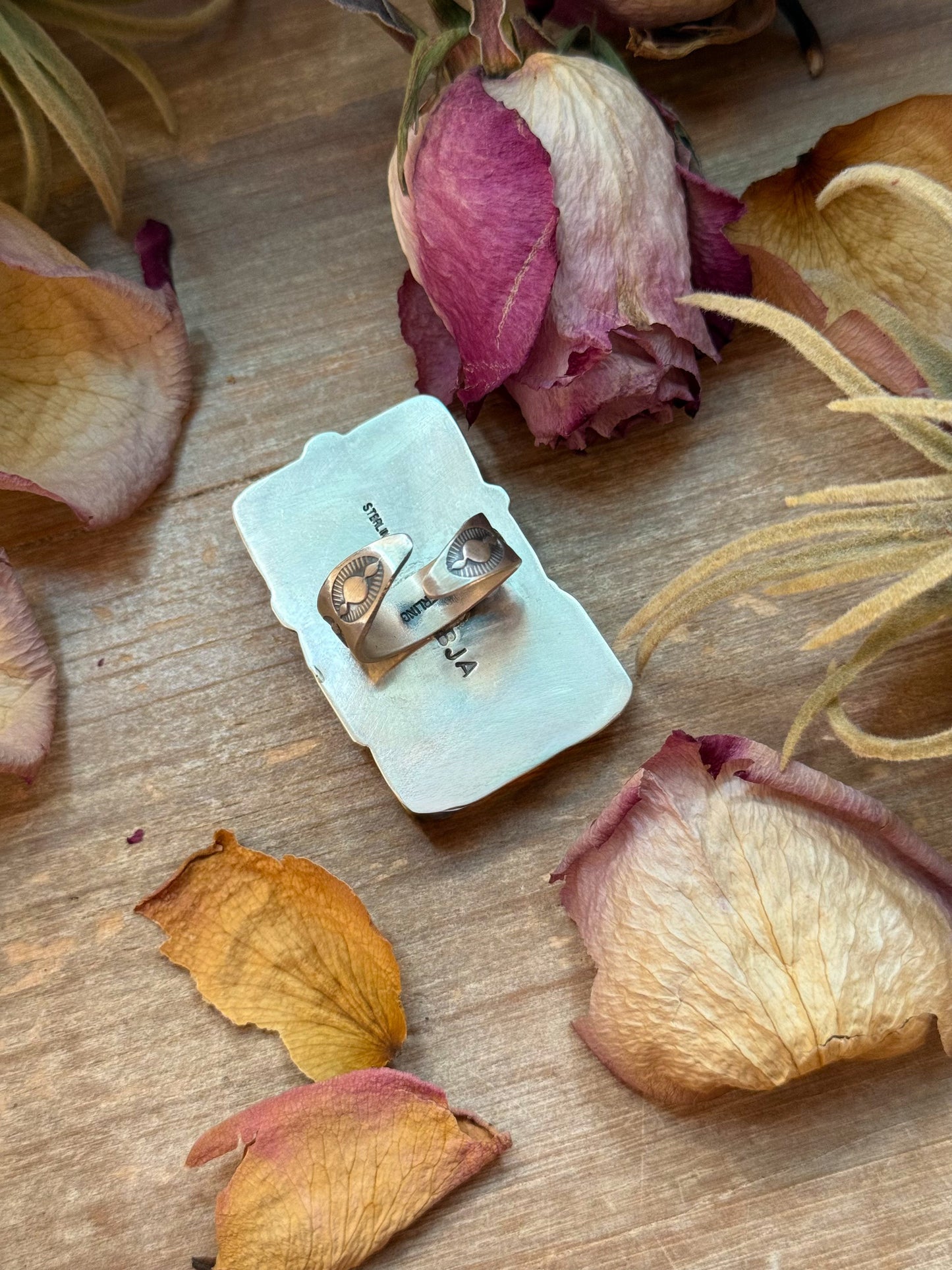 Palomino Turquoise Sterling Silver Adjustable Ring – Native made