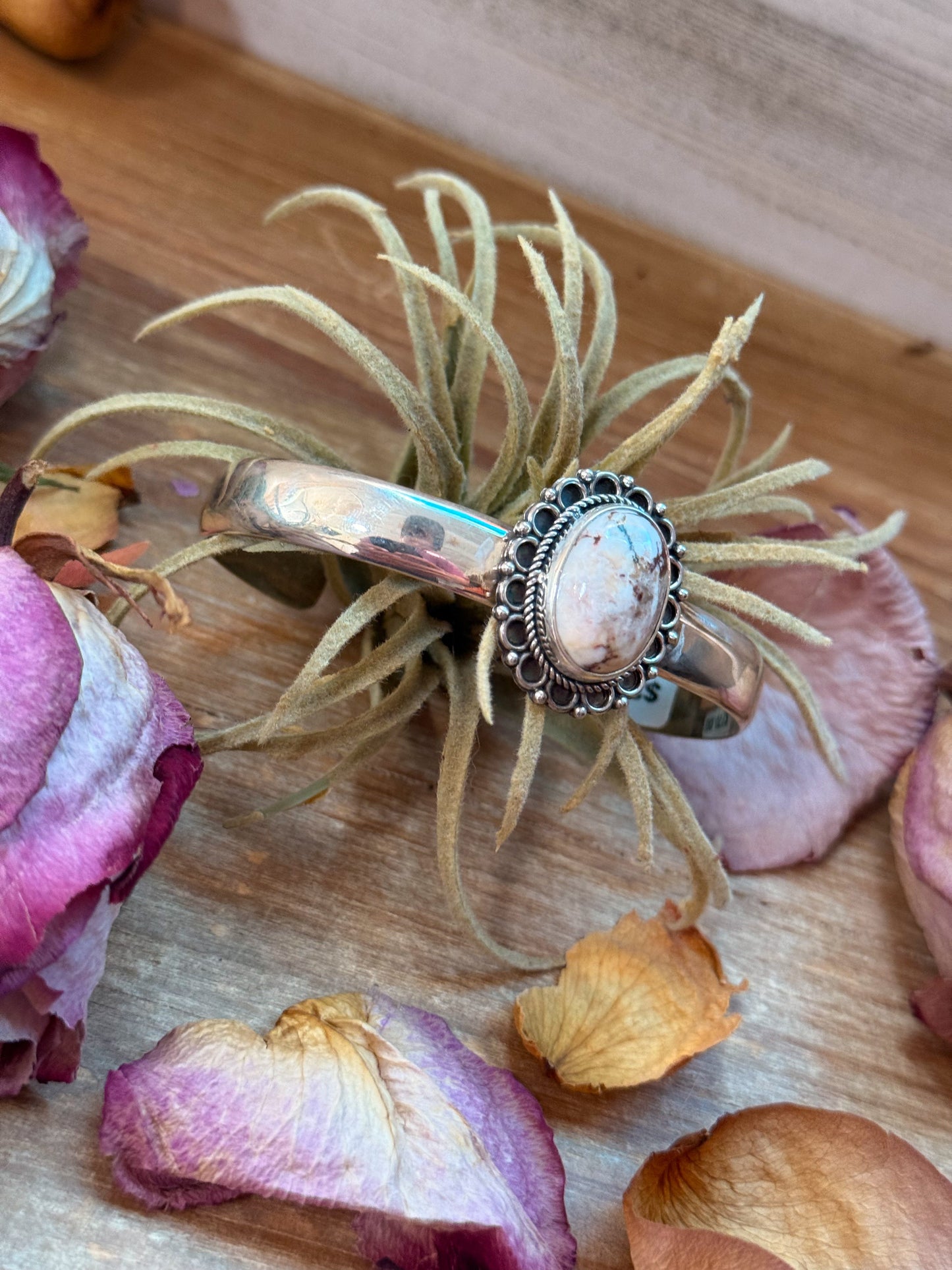 Sterling Silver Wild Horse Cuff Bracelet